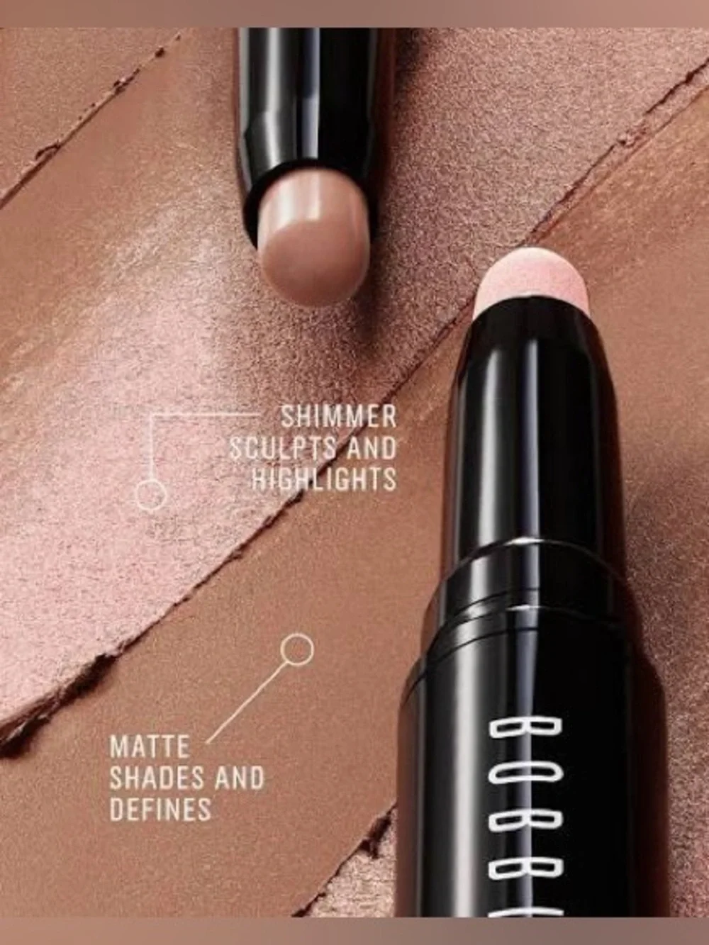 NEW✅ Bobbi Brown• Dual End Long-Wear Cream EyeShadow Stick • Heat Ray & Biscotti